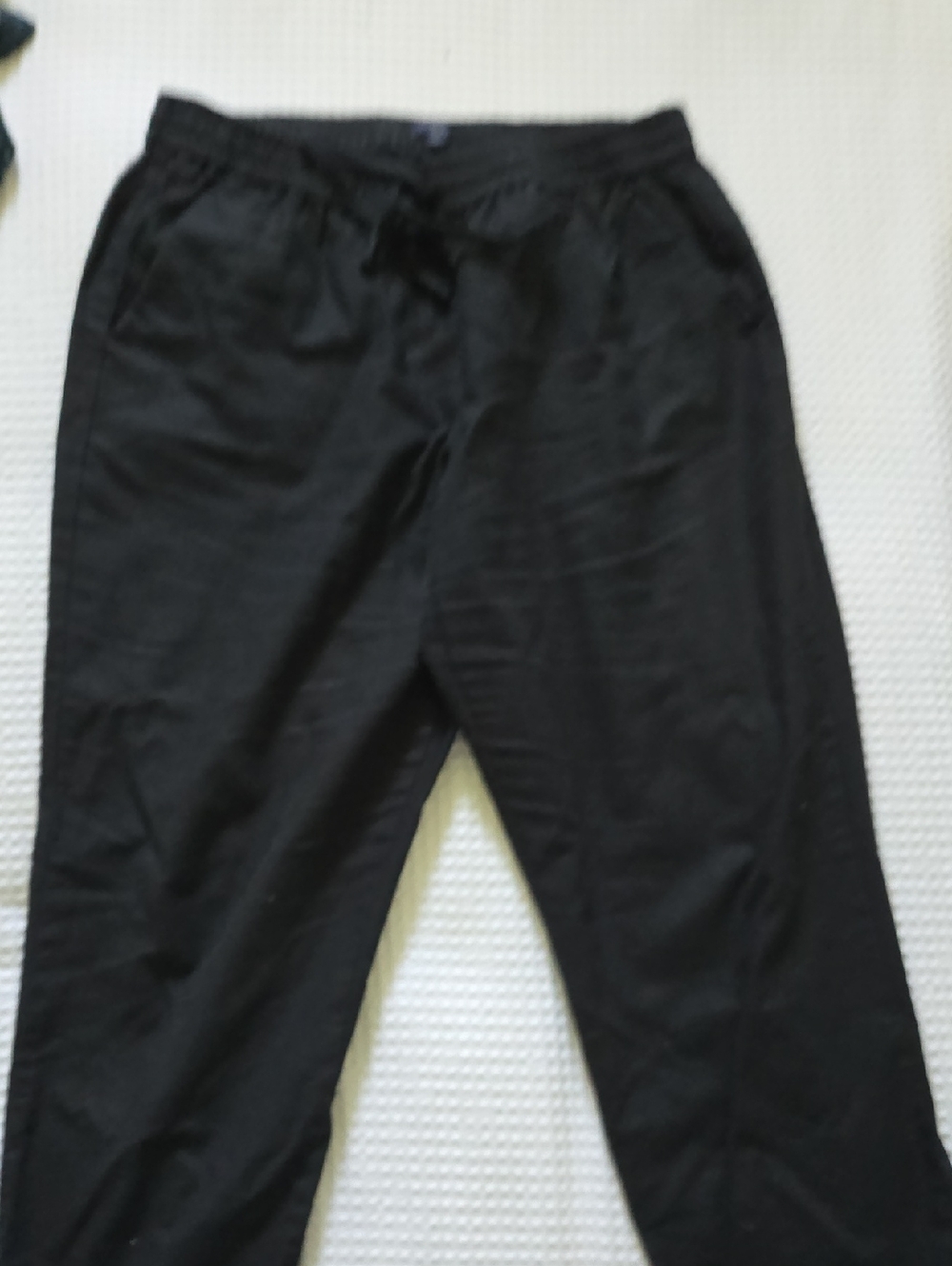 J. Crew Factory Black Straight-Leg Women's Linen Cotton Pants